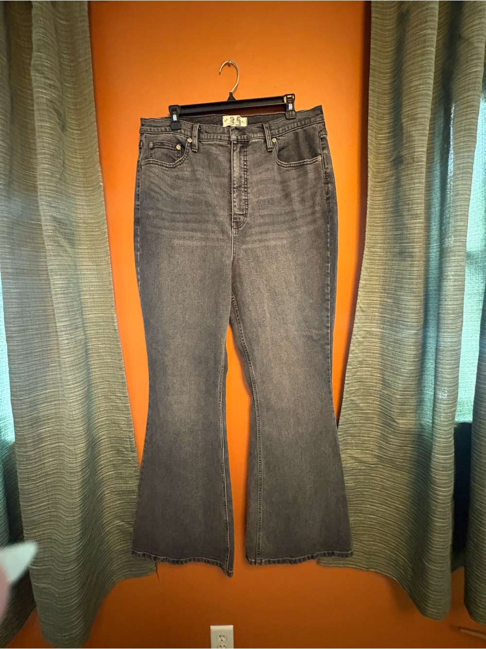 Free People Women's High-Rise Flared Jeans - Gray